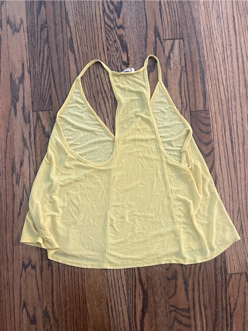 Free People Yellow V-Neck Racerback Tank - Picture 3 of 4